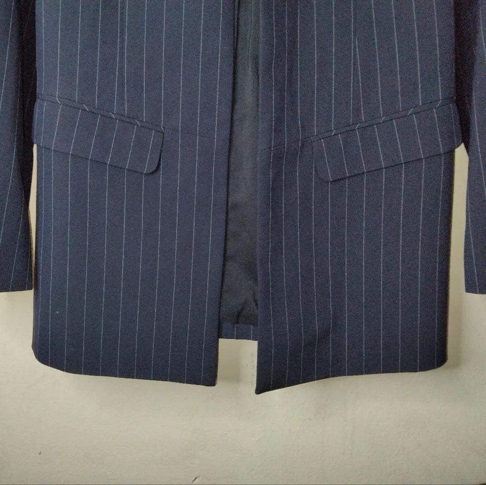 Halogen Clean Open Front Pinstripe Blazer Size M